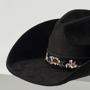 NWT🌟ANTHROPOLOGIE 8 Other Reasons Embellished Belted Rancher Cowboy Hat